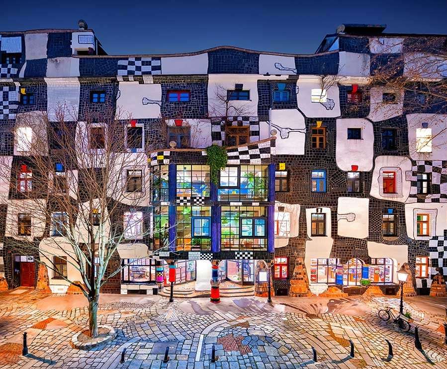 Viena Hundertwasser House Baixa Áustria puzzle online