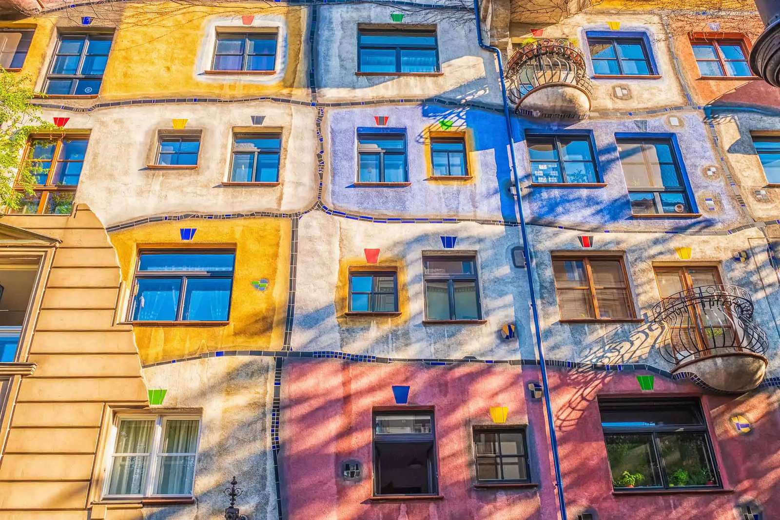 Wenen Hundertwasserhuis Neder-Oostenrijk legpuzzel online