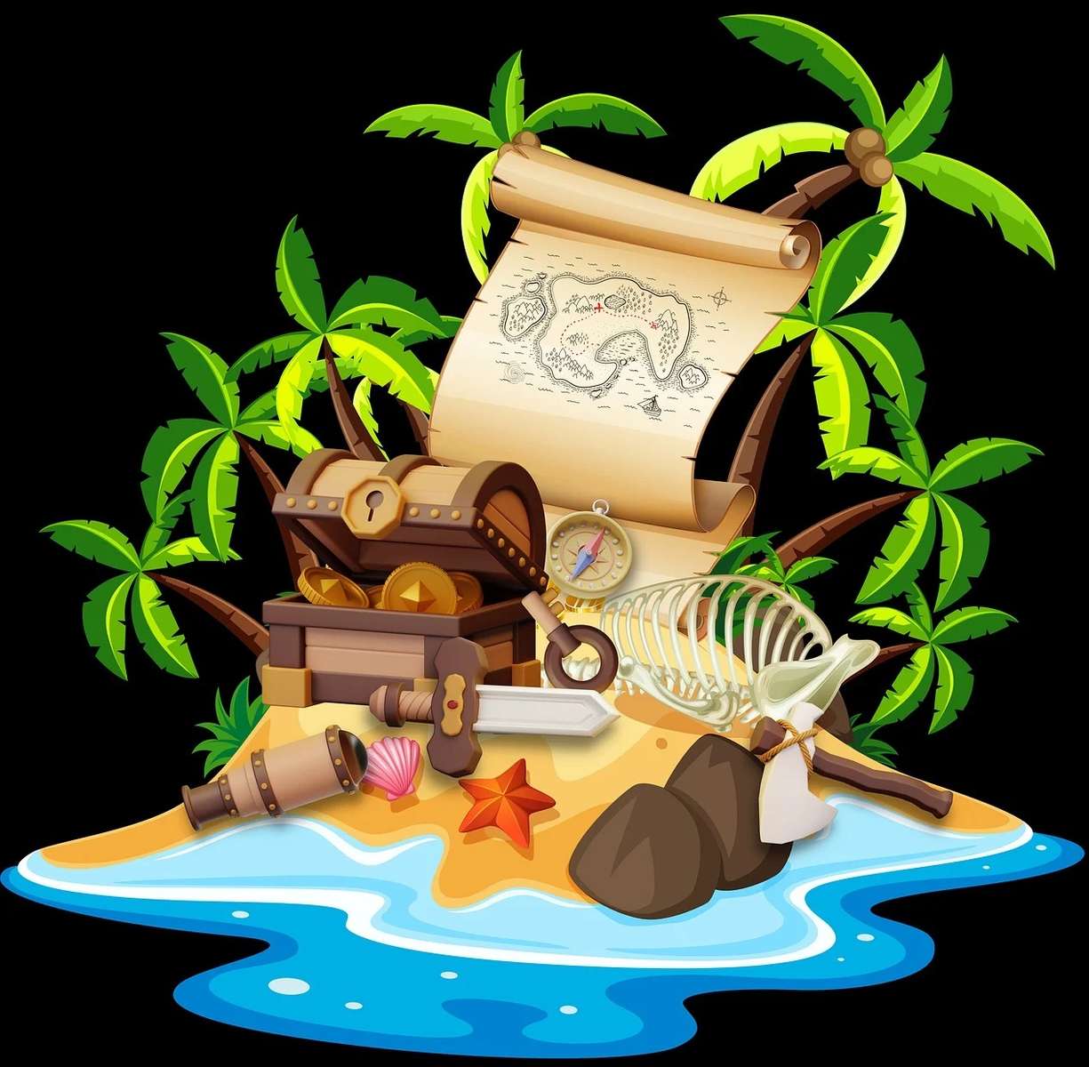 Piratenrätsel Puzzlespiel online