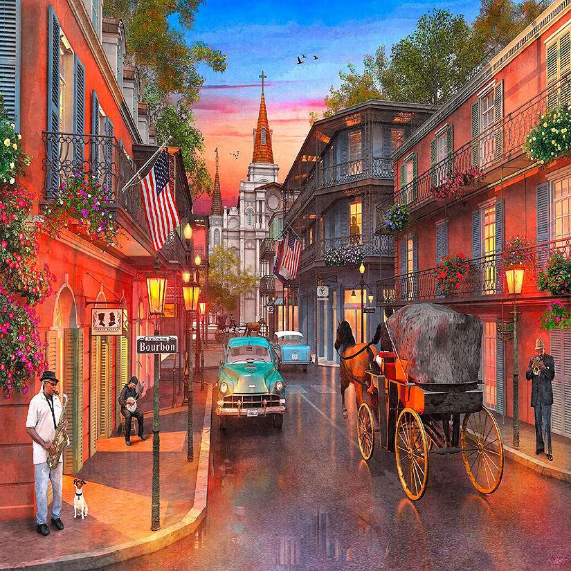 Immeubles d'habitation à la Nouvelle-Orléans puzzle en ligne