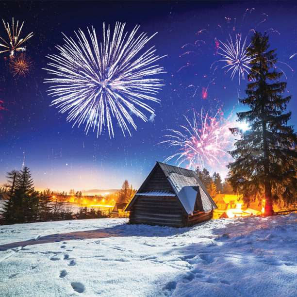 Véspera de Ano Novo nas montanhas quebra-cabeças online