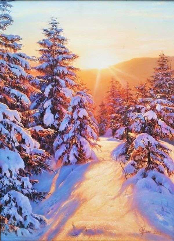 冬の風景画 ジグソーパズルオンライン