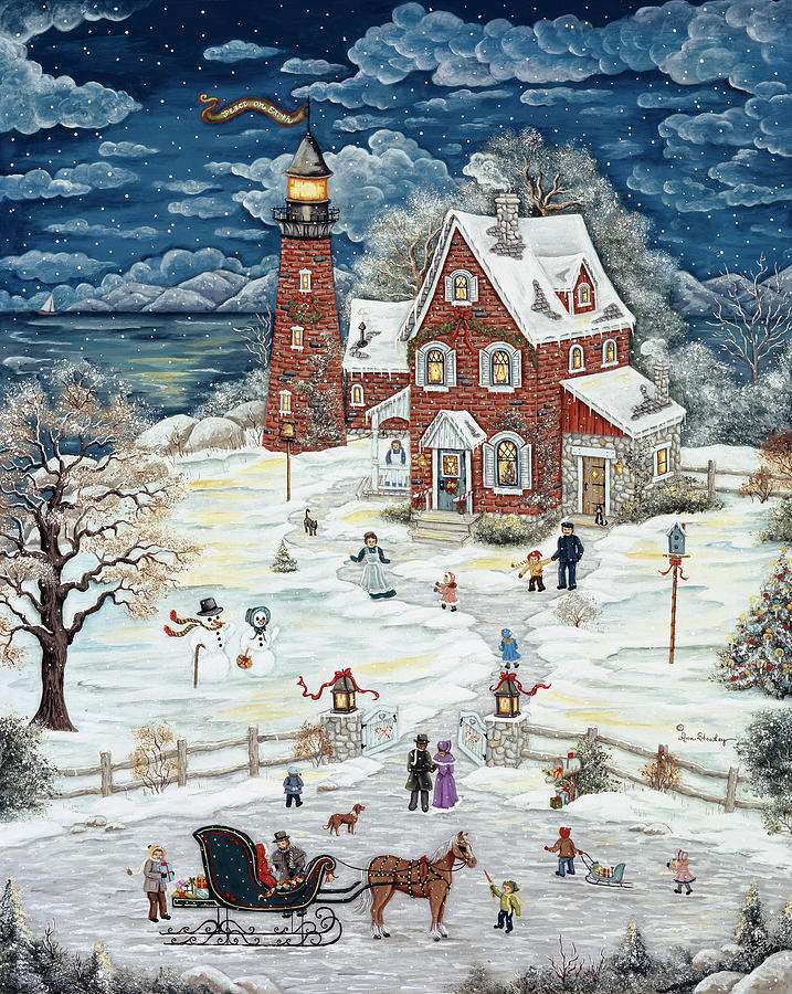 Vinterlandskapsmålningar Pussel online
