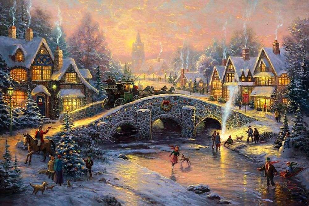 Pinturas de paisagens de inverno quebra-cabeças online