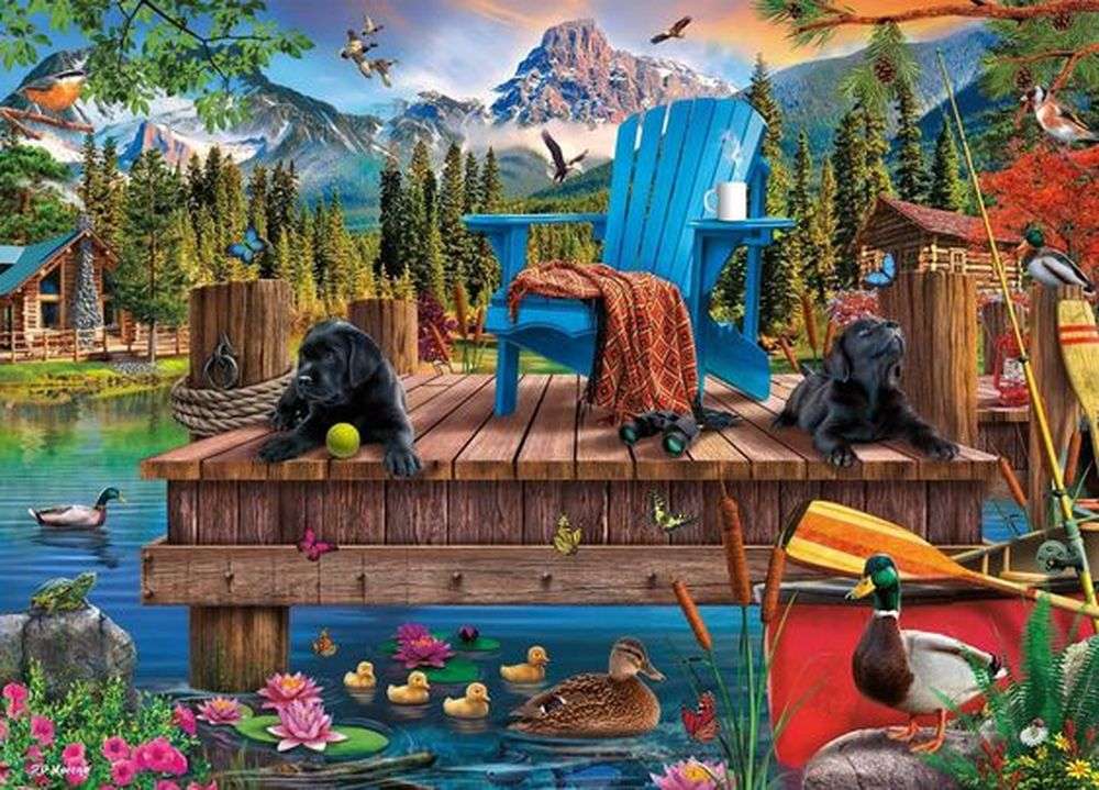 The fisherman's dogs jigsaw puzzle online