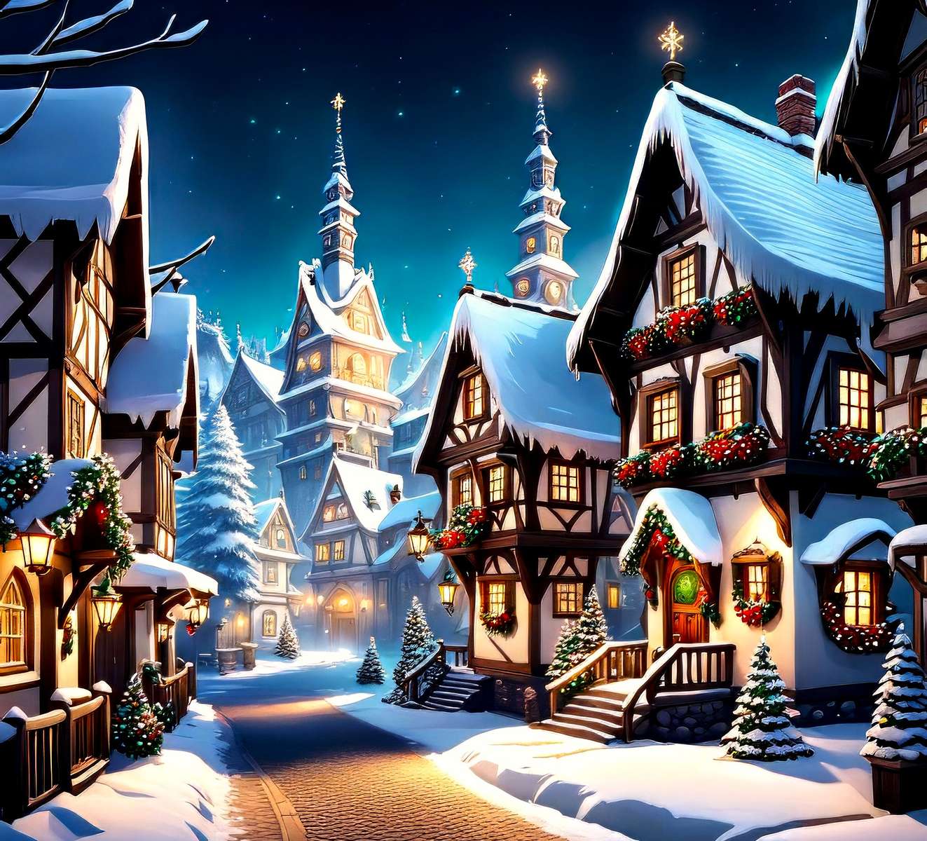 Winter, Weihnachten, Neujahr Puzzlespiel online