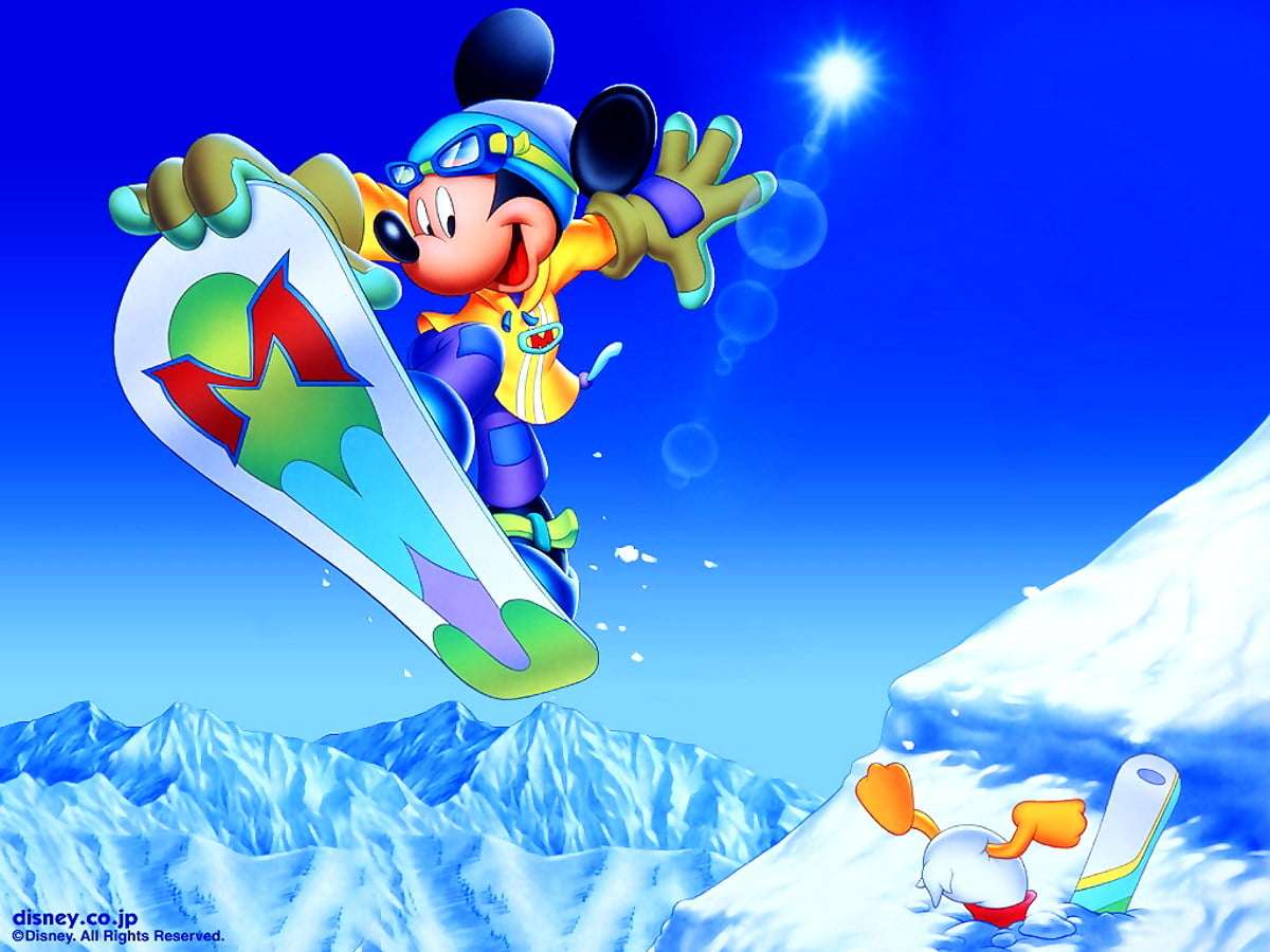 snowboarderul mickey mouse jigsaw puzzle online