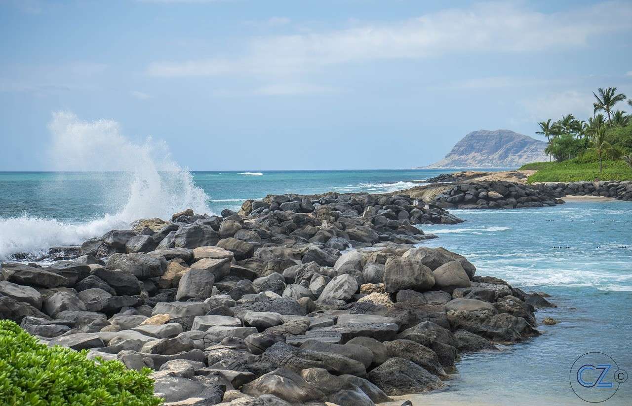 Havaj, Oahu, vlny skládačky online