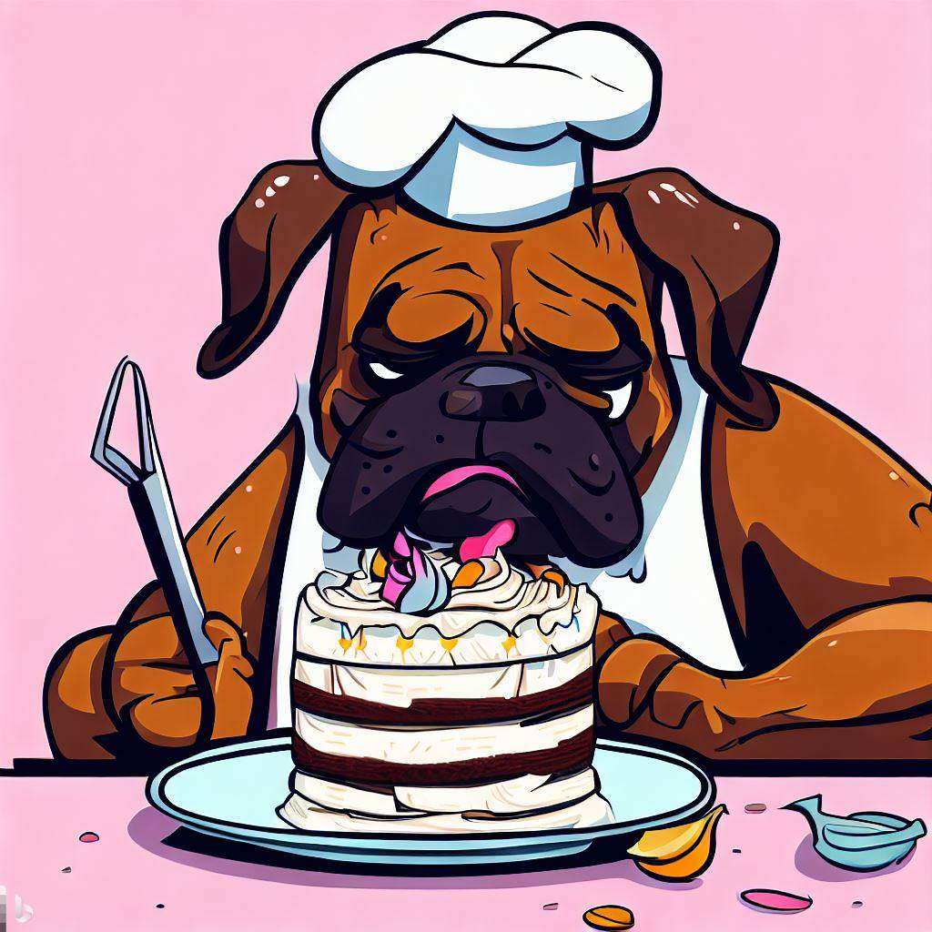 cane che mangia la torta puzzle online