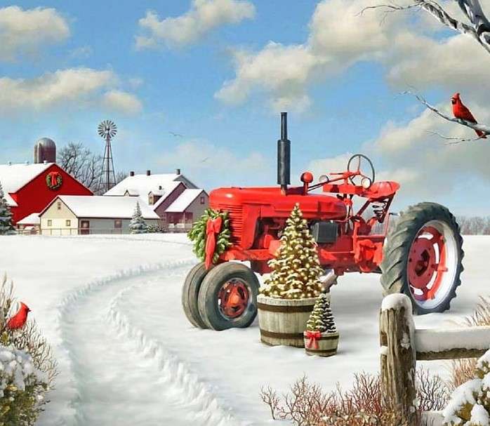 Snowy on the farm jigsaw puzzle online