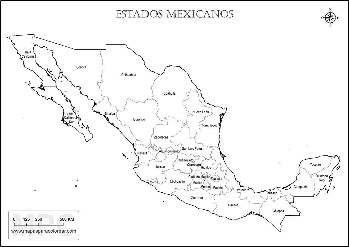 Штаты Мексики пазл онлайн