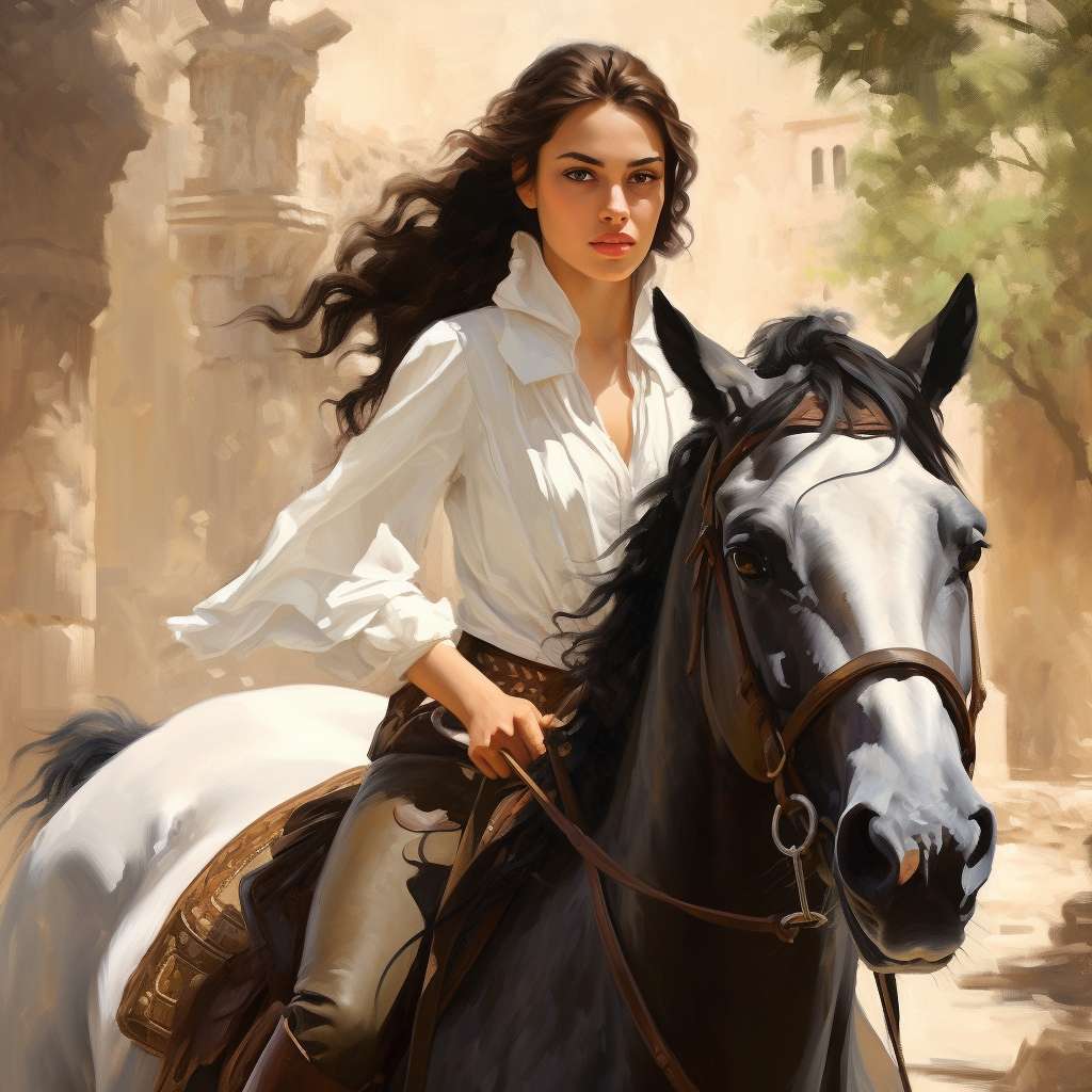 Mädchen auf einem Pferd Puzzlespiel online