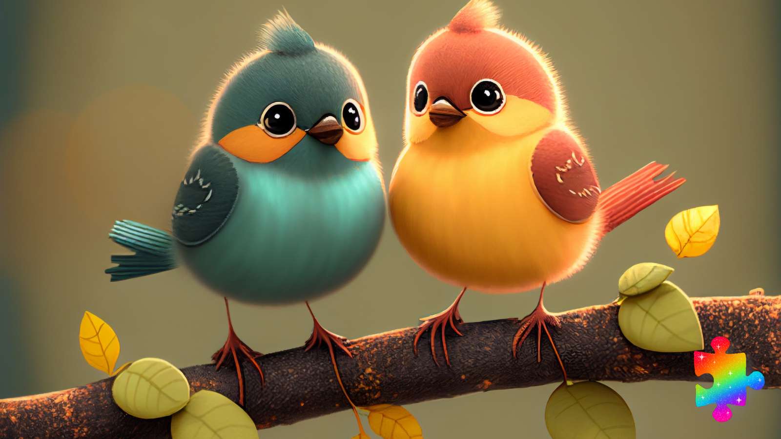Uccelli felici puzzle online