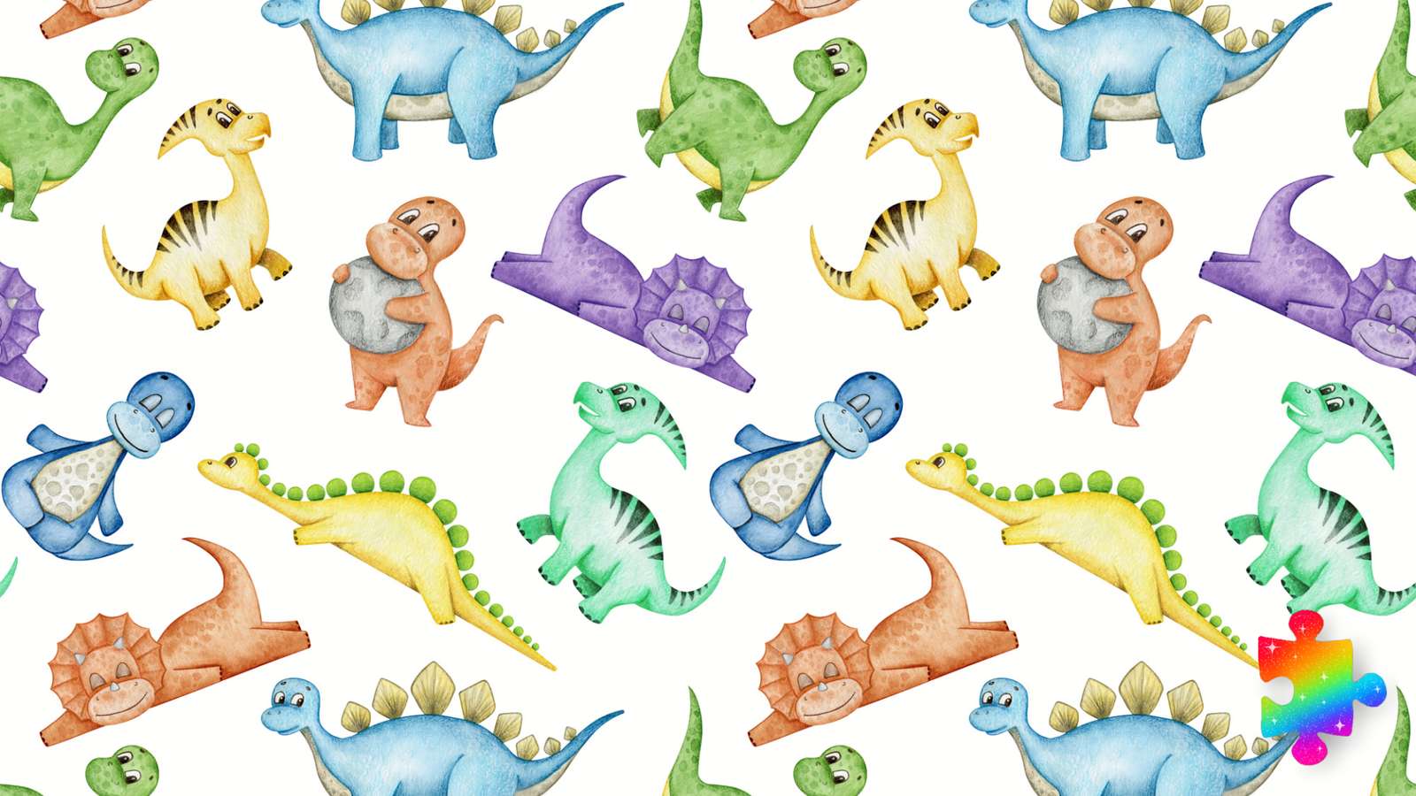 Colores De Dinosaurios rompecabezas en línea