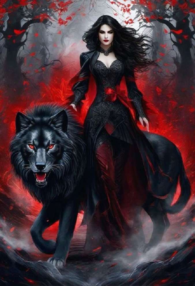 morgana with black wolf online puzzle