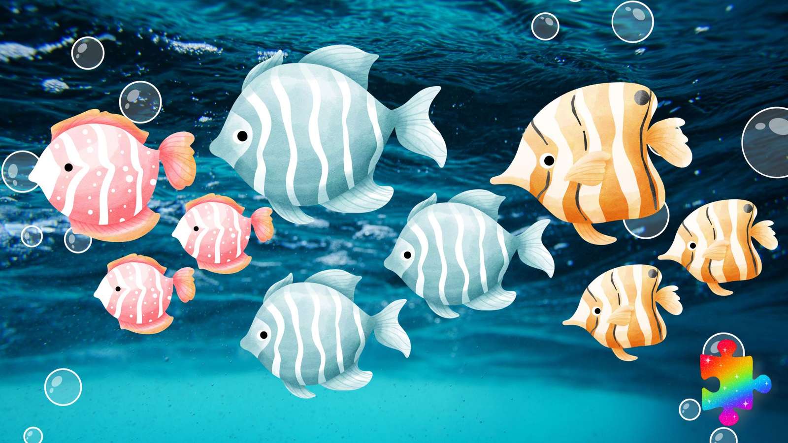 Barevné ryby skládačky online