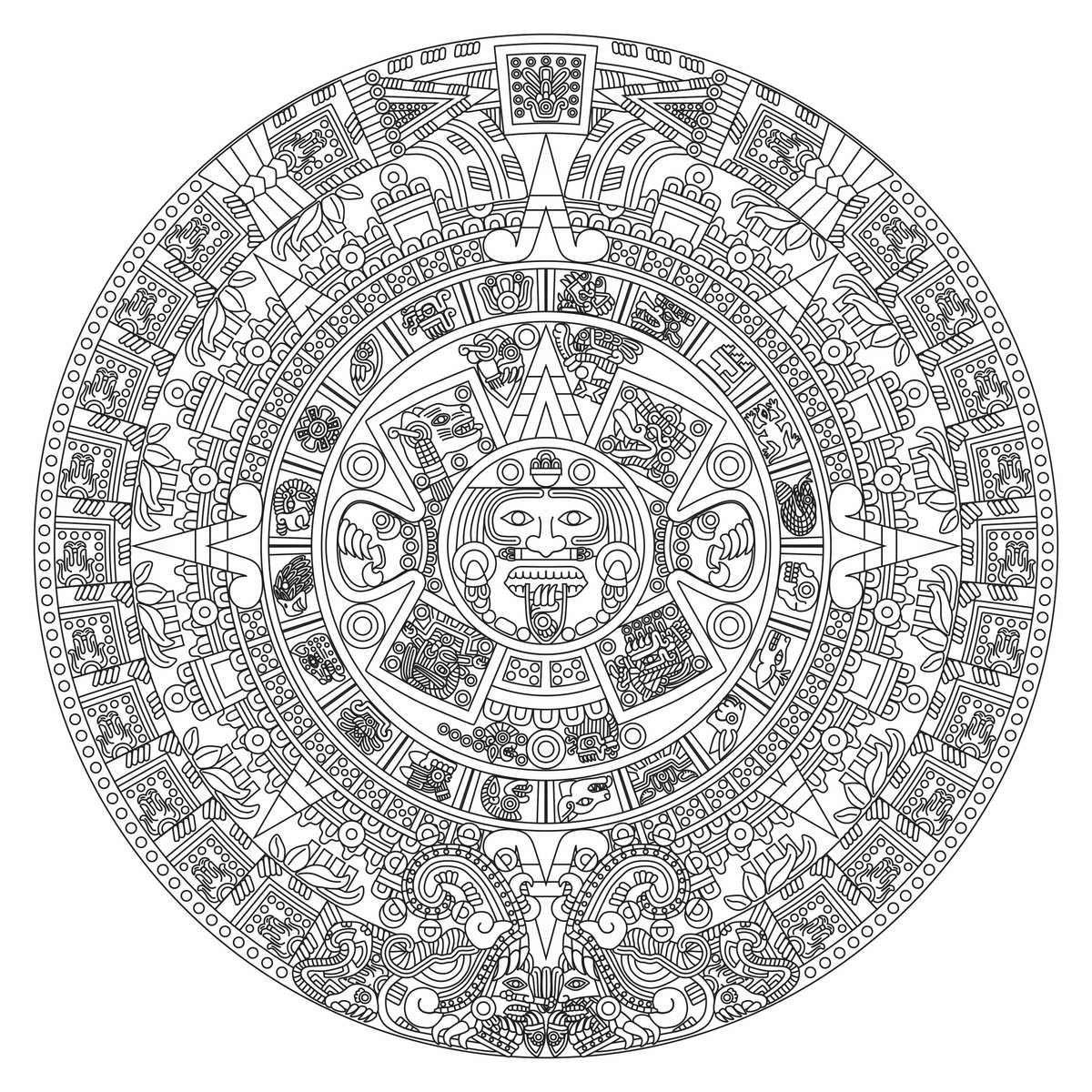 Aztec calendar jigsaw puzzle online