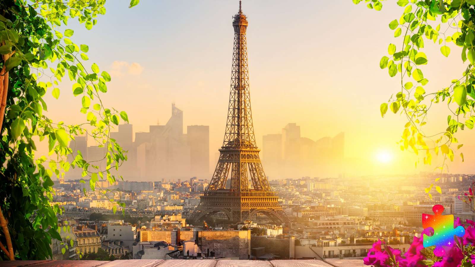 Pôr do sol parisiense quebra-cabeças online