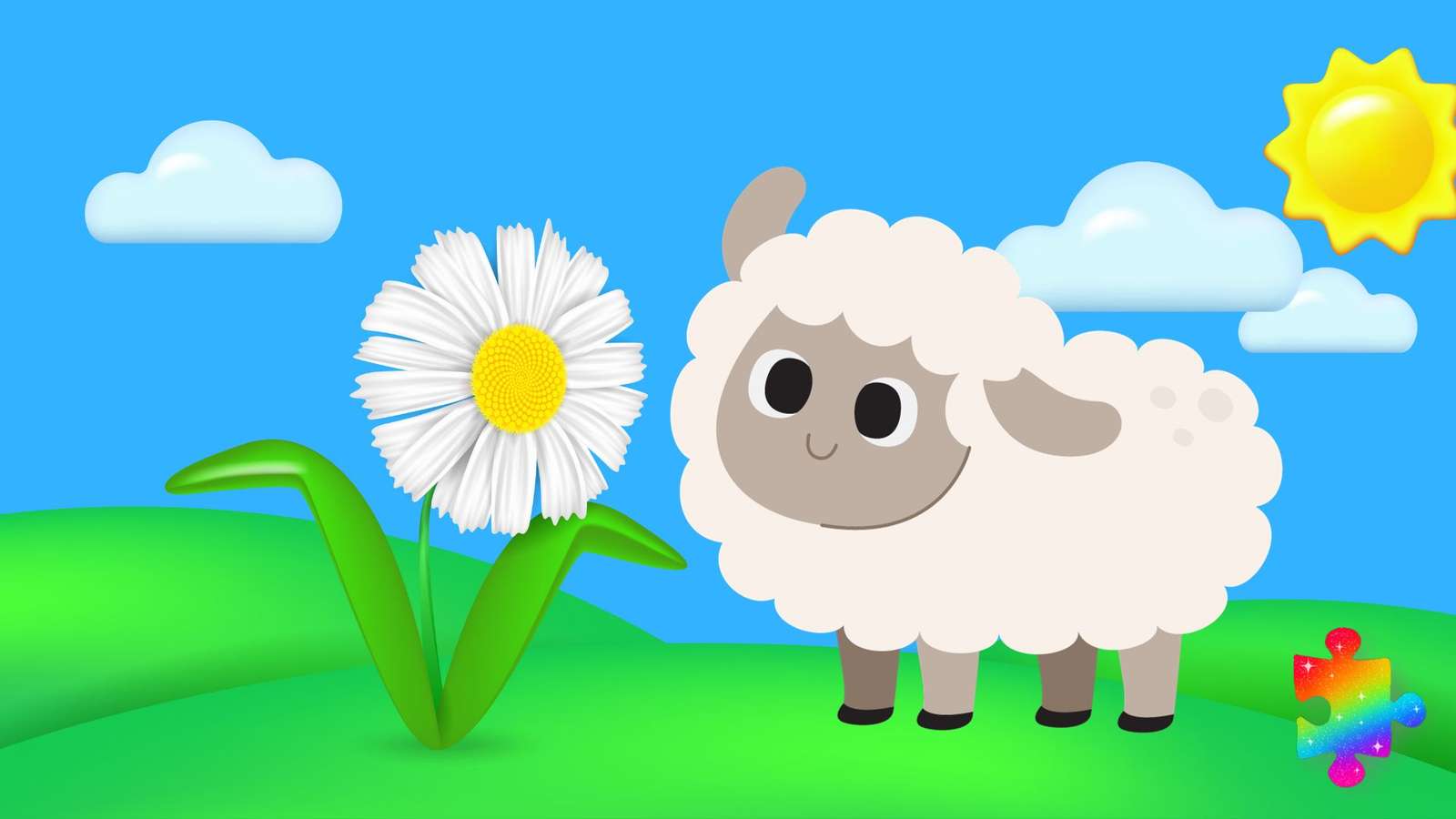 Šťastné ovce online puzzle
