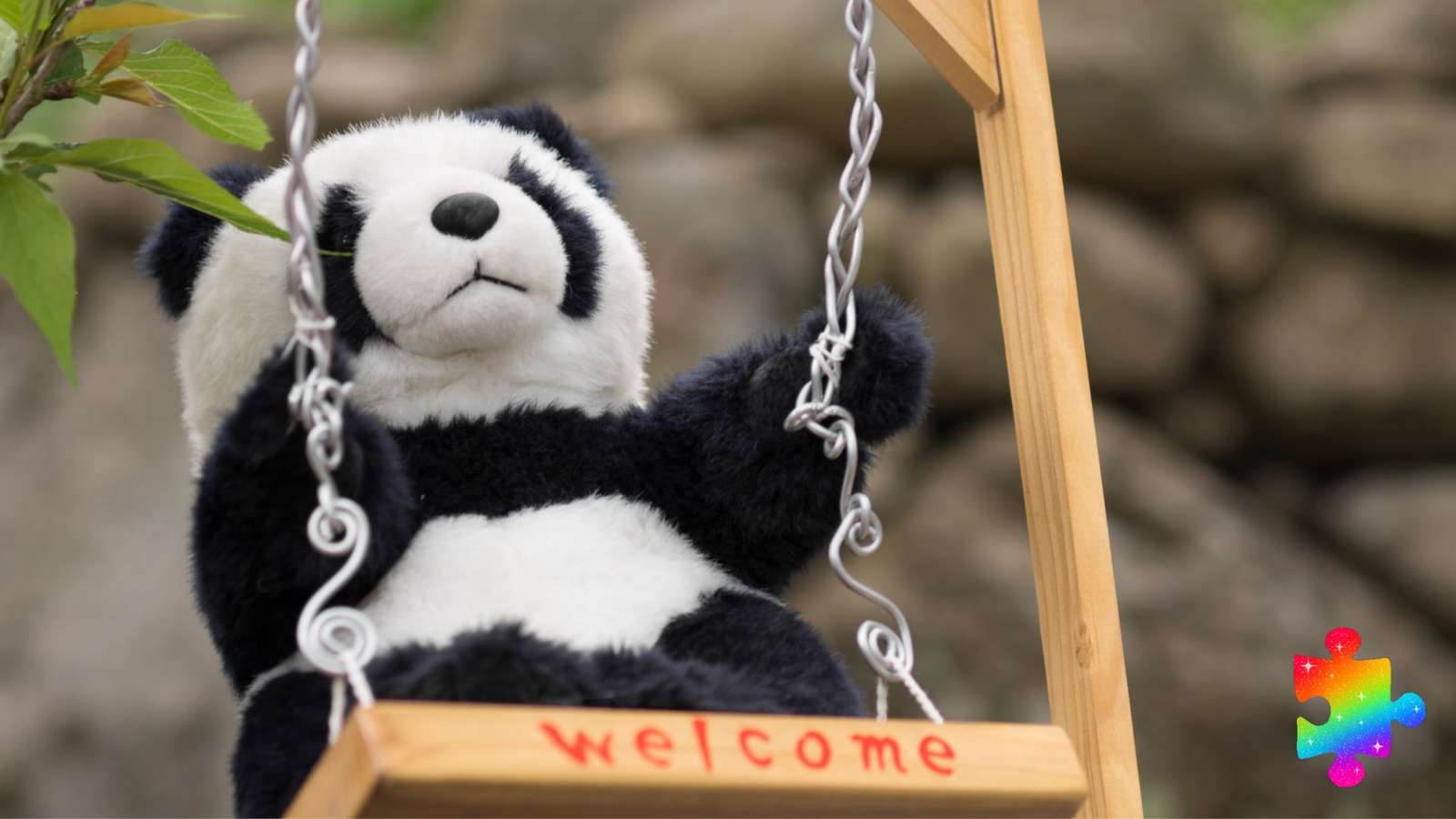Panda-schommel online puzzel