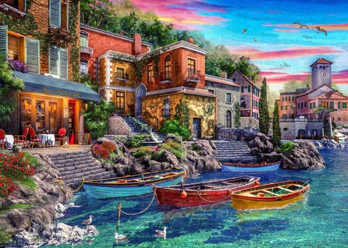 Como Sunset jigsaw puzzle online