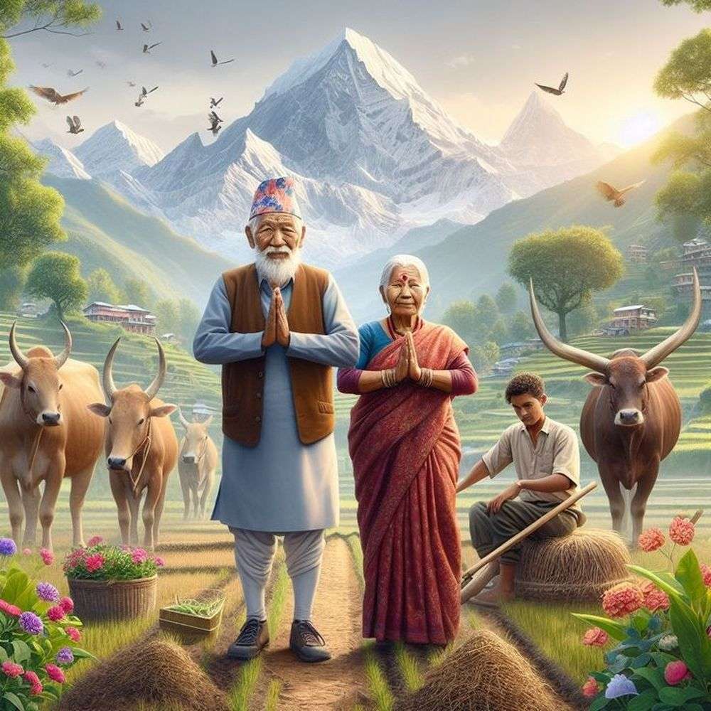 Namaste din Nepal jigsaw puzzle online