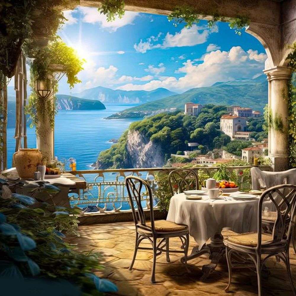 Romantic breakfast view online puzzle