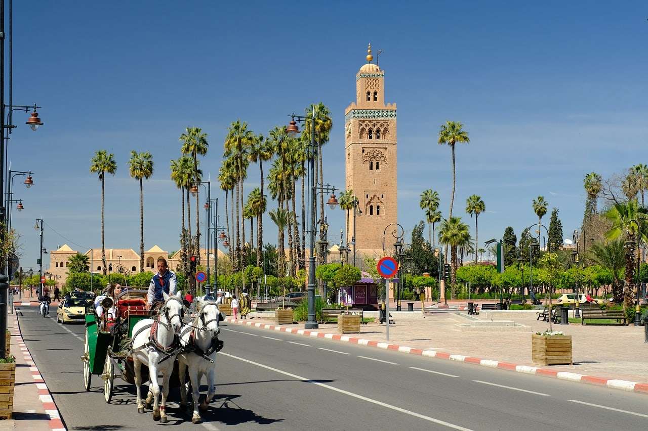 アフリカのモロッコのマラケシュ オンラインパズル