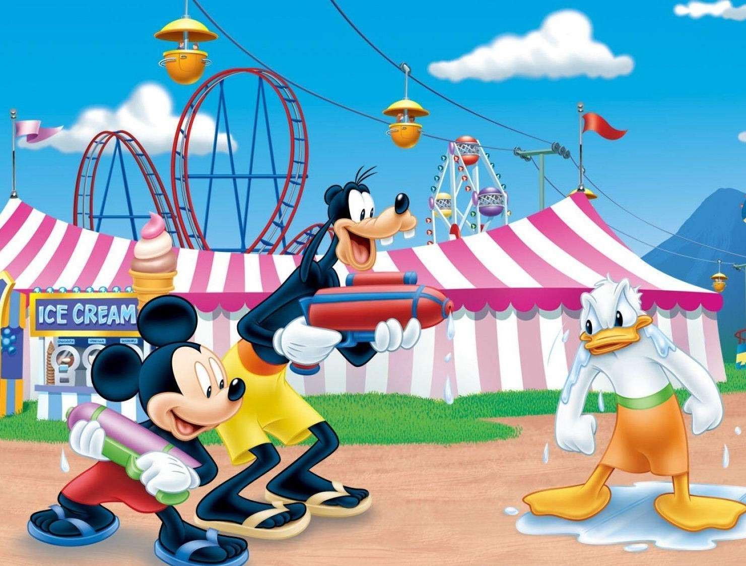 Las aventuras de Mickey Mouse y el pato Donald rompecabezas en línea