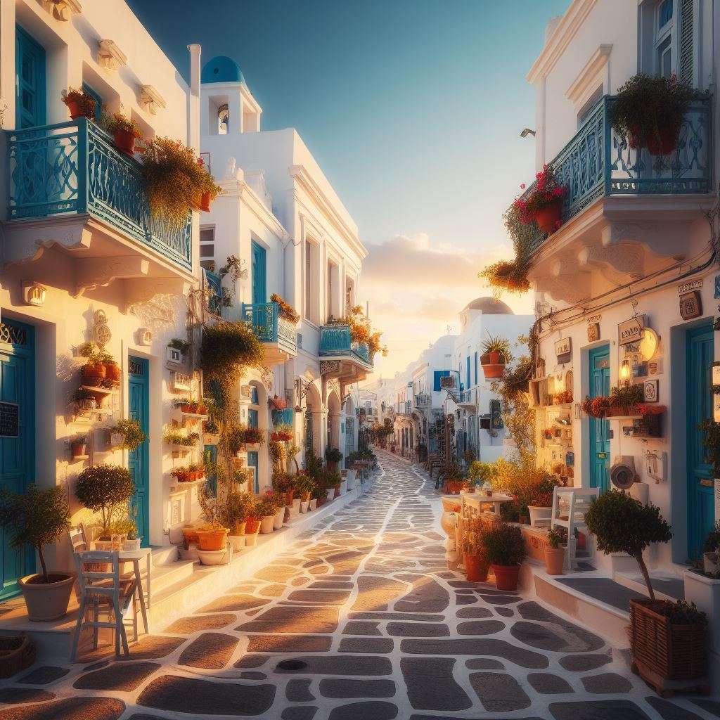 Griechische Straße Online-Puzzle
