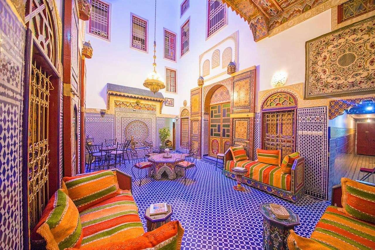 Fez i Marocko i Afrika pussel på nätet