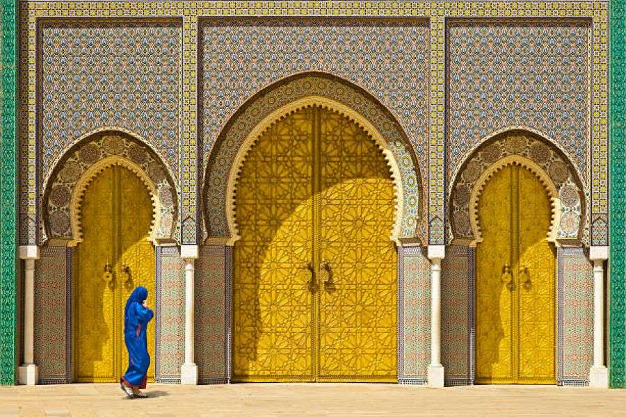 アフリカのモロッコのフェズ オンラインパズル