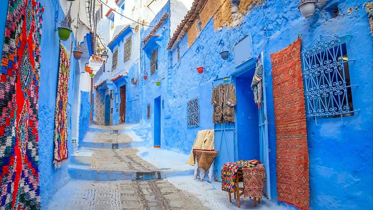 モロッコの青い街シャウエン ジグソーパズルオンライン