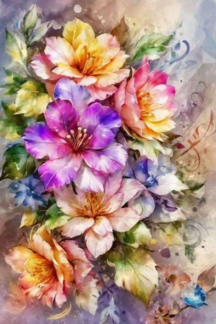 Удивительные цветы пазл онлайн