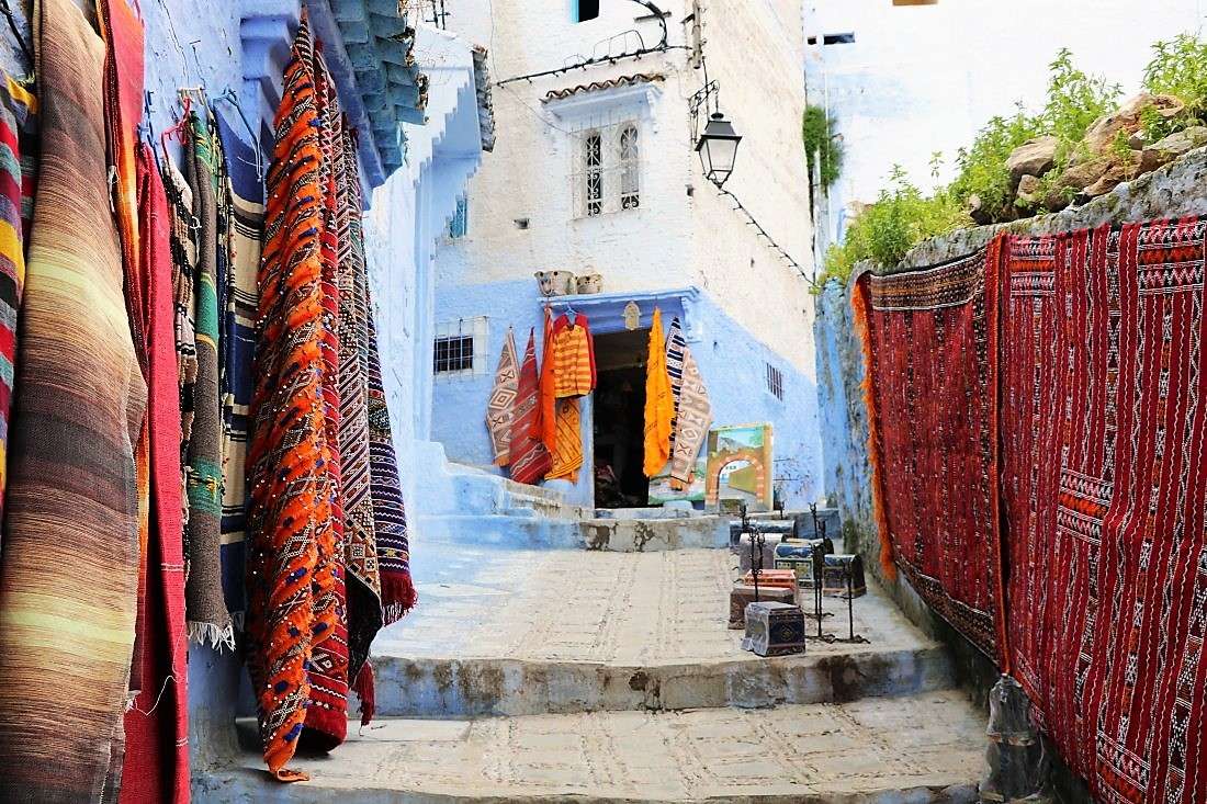 Синият град Шефшауен в Мароко онлайн пъзел