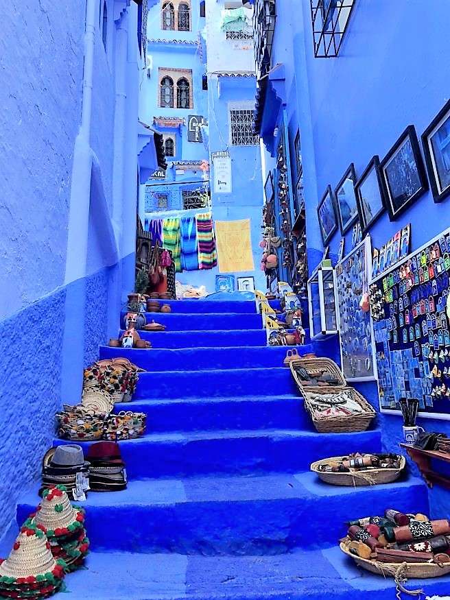 Orașul albastru Chefchaouen din Maroc jigsaw puzzle online