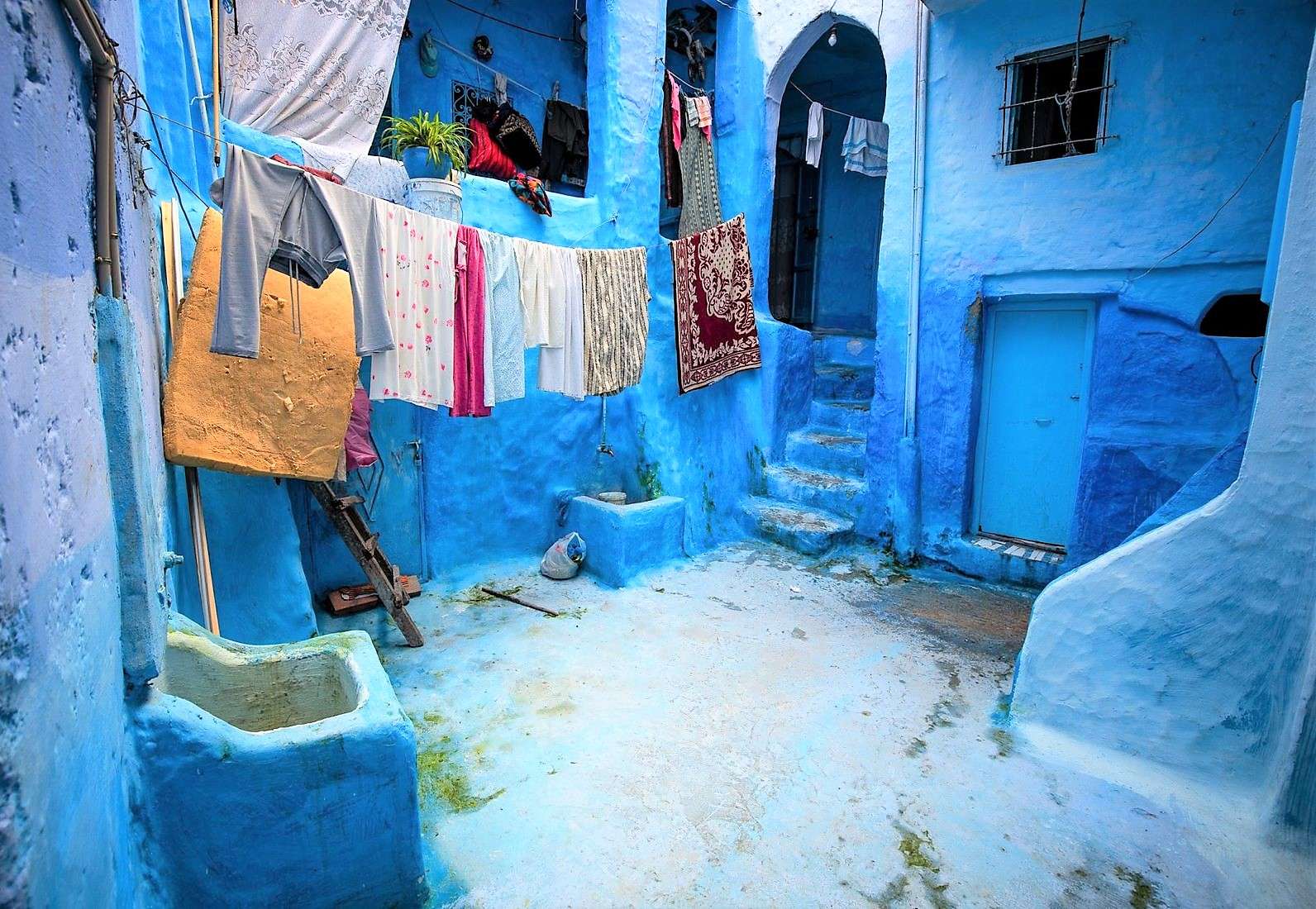 Chefchaouen kék városa Marokkóban kirakós online