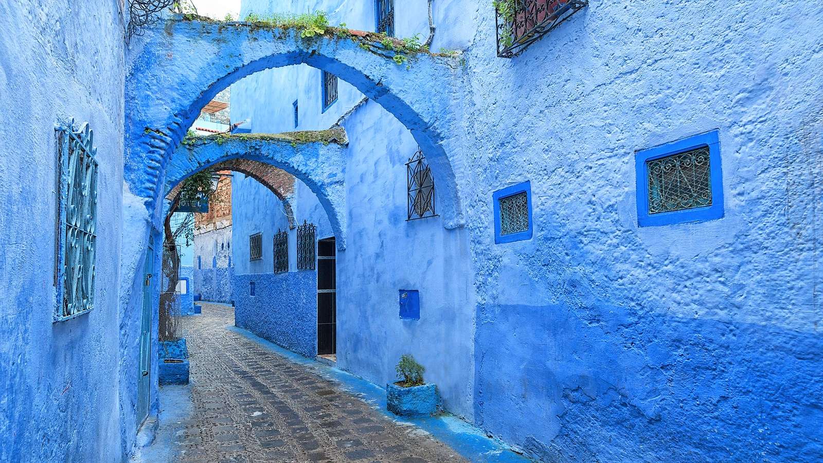 A cidade azul de Chefchaouen em Marrocos quebra-cabeças online