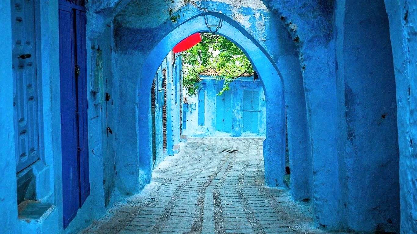 La ville bleue de Chefchaouen au Maroc puzzle en ligne