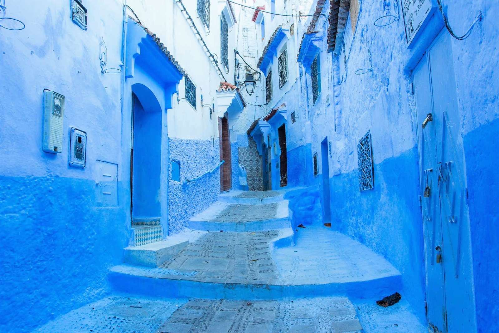 Синє місто Шефшауен в Марокко пазл онлайн