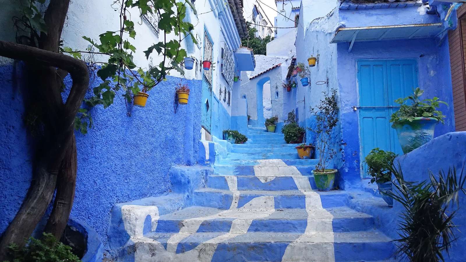 モロッコの青い街シャウエン ジグソーパズルオンライン