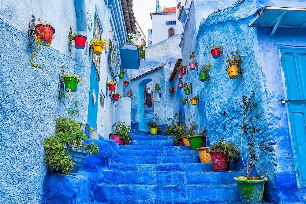 A cidade azul de Chefchaouen em Marrocos puzzle online