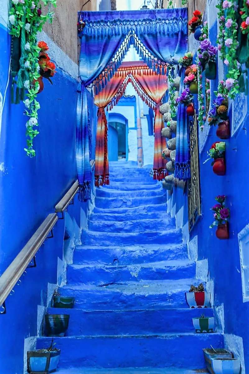 The blue city of Chefchaouen in Morocco jigsaw puzzle online