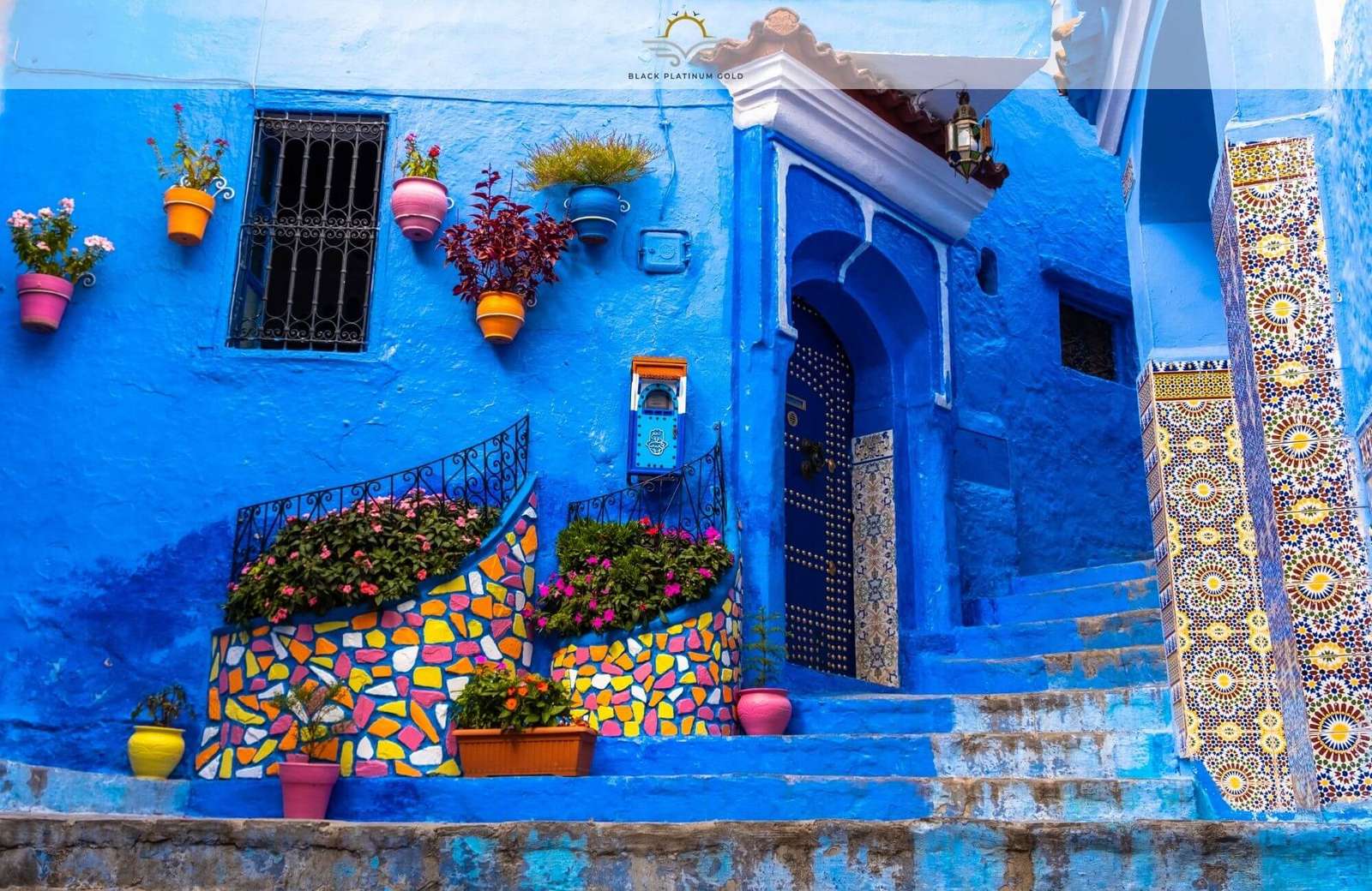 Die blaue Stadt Chefchaouen in Marokko Puzzlespiel online