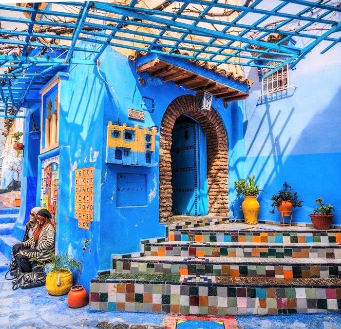 Η μπλε πόλη Chefchaouen στο Μαρόκο παζλ online