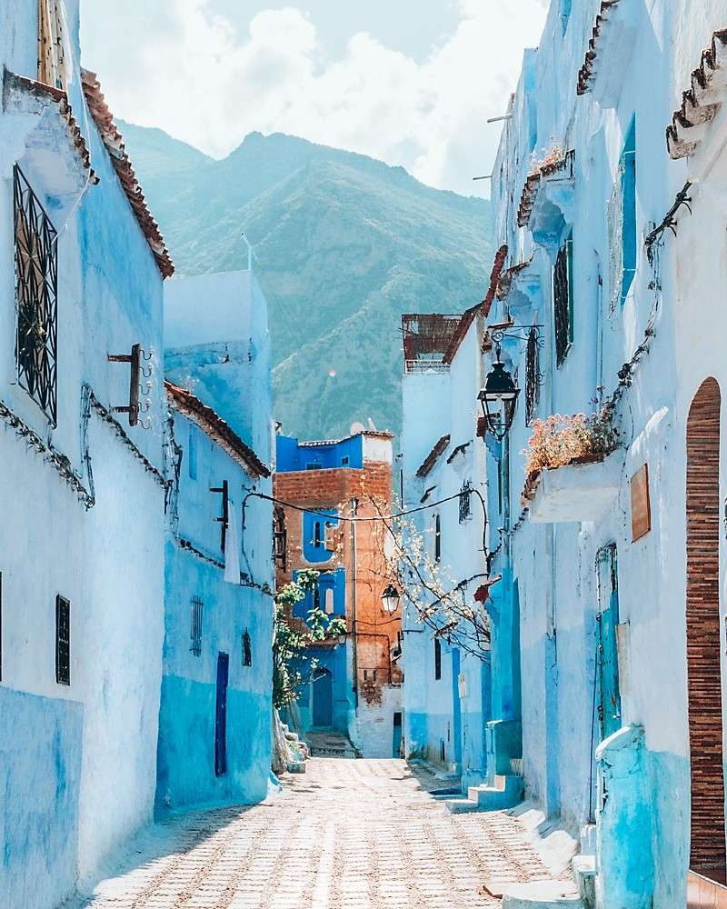 Η μπλε πόλη Chefchaouen στο Μαρόκο online παζλ
