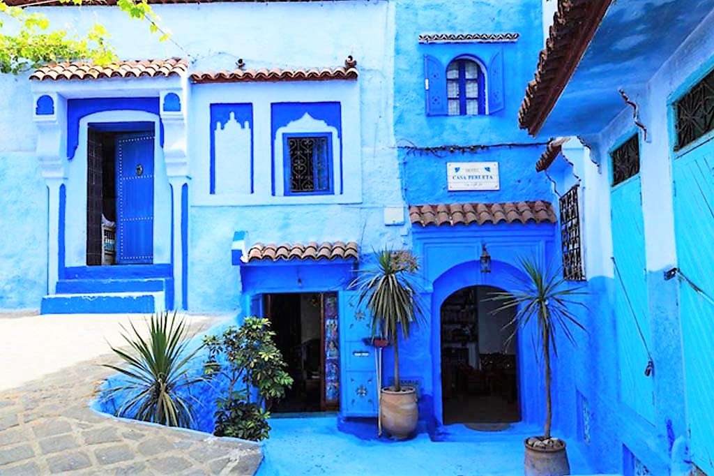 The blue city of Chefchaouen in Morocco online puzzle