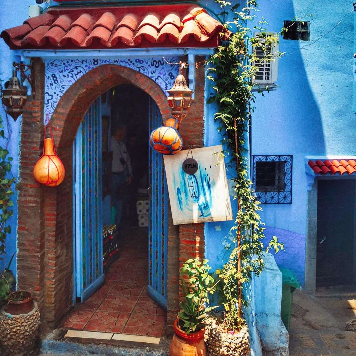 Die blaue Stadt Chefchaouen in Marokko Online-Puzzle