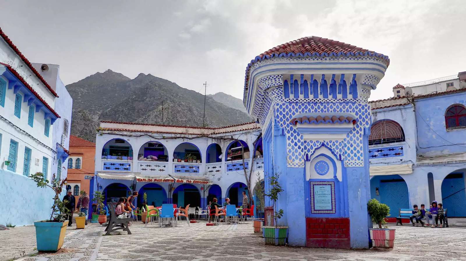 Die blaue Stadt Chefchaouen in Marokko Online-Puzzle