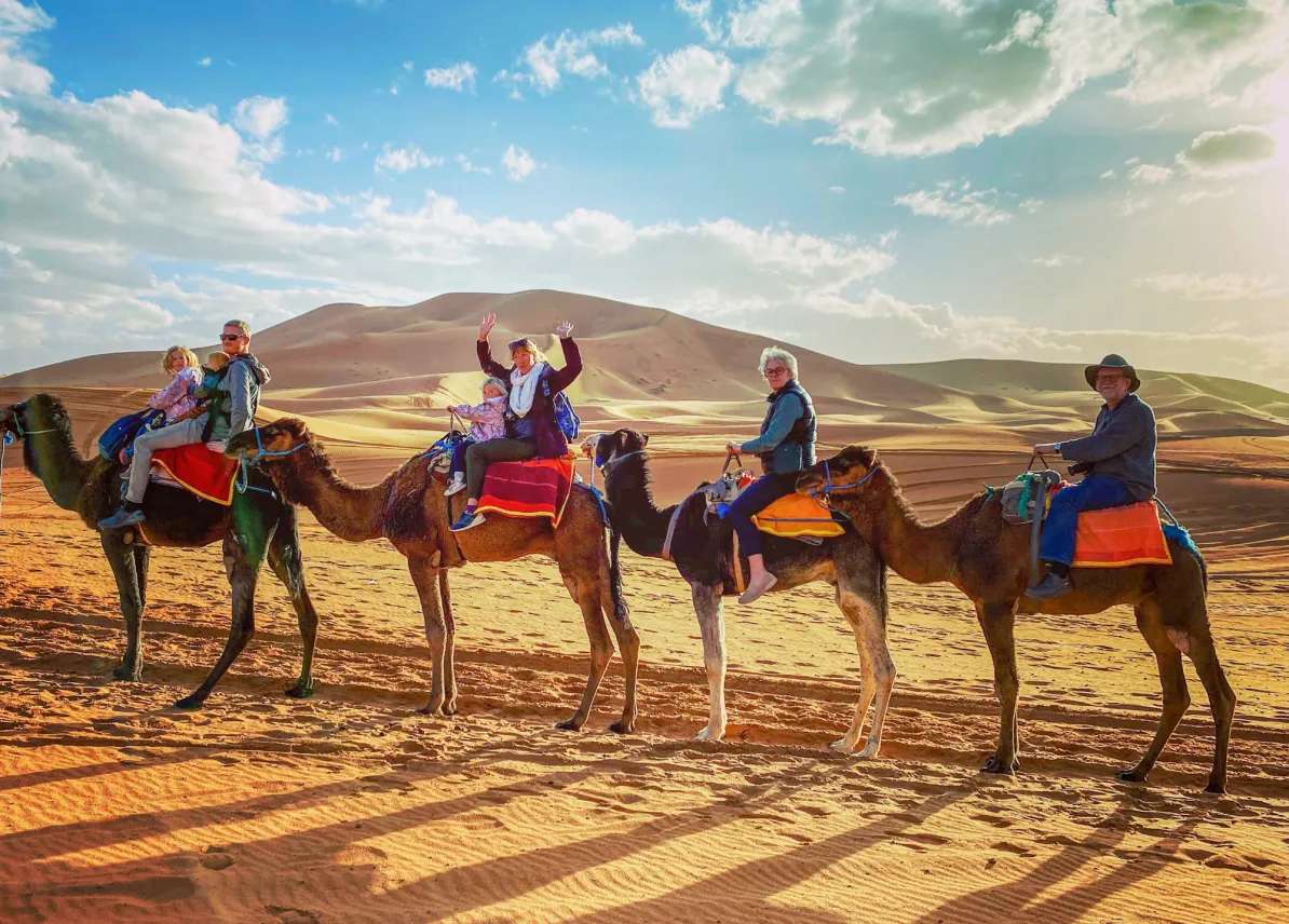 Deserto di Merzouga in Marocco in Africa puzzle online
